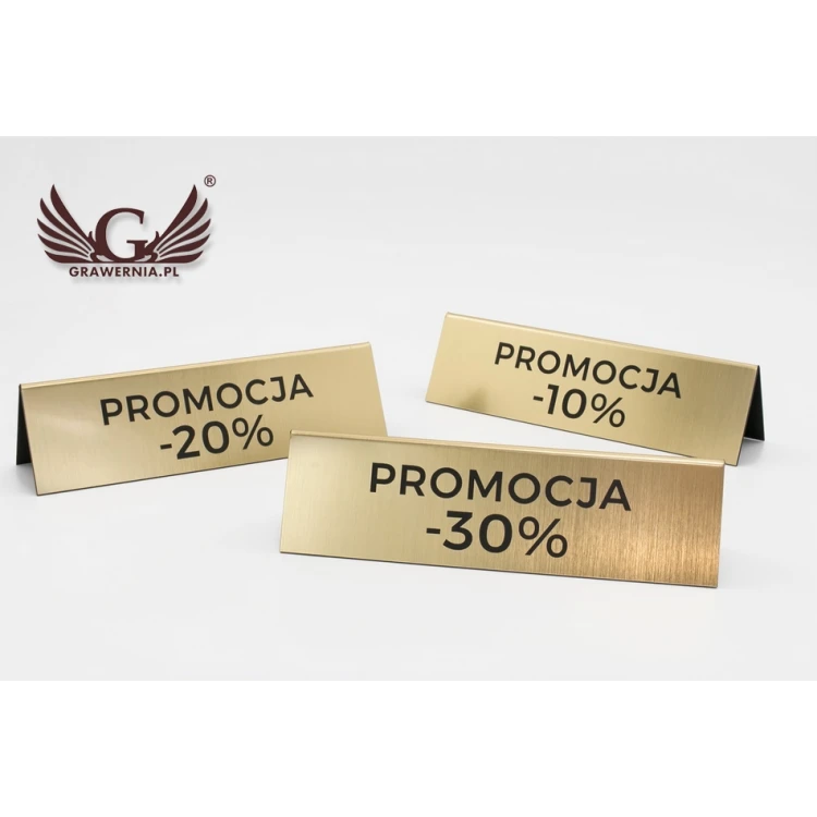Reservierung - Tischständer 195x55mm GOLD - REZ003