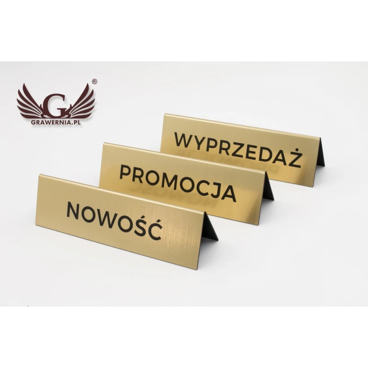Reservierung - Tischständer 195x55mm GOLD - REZ003