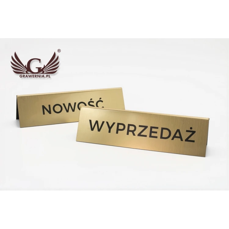 Reservierung - Tischständer 195x55mm GOLD - REZ003