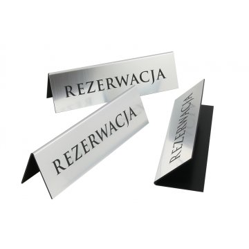 Reservierung - Tischständer 195x55mm SILBER - REZ004