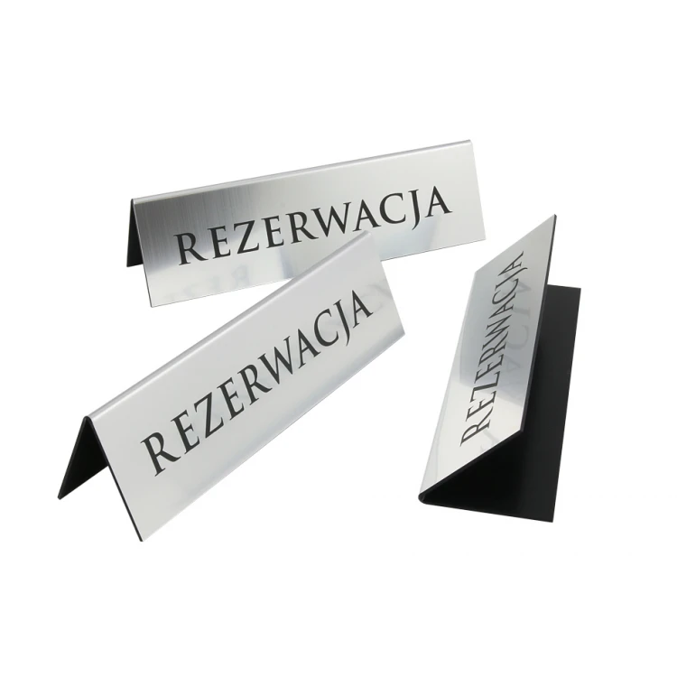 Reservierung - Tischständer 195x55mm SILBER - REZ004