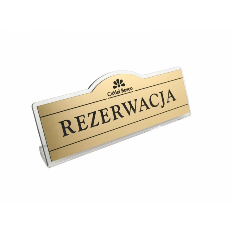 Reservierung - Tischständer 180x67mm GOLD - REZ001