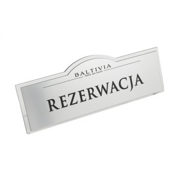 Reservierung - Tischständer 180x67mm SILBER - REZ002