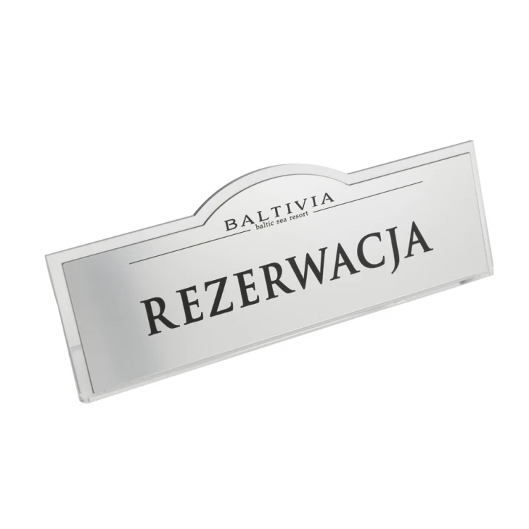 Reservierung - Tischständer 180x67mm SILBER - REZ002