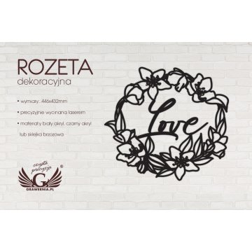 Dekorative Rosette - Liebe - ROZ010