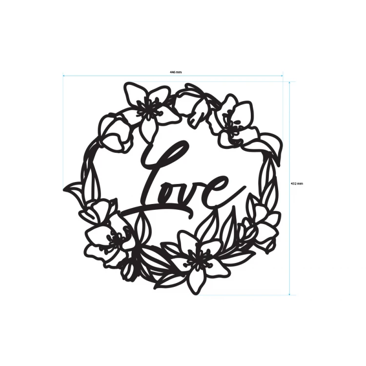 Dekorative Rosette - Liebe - ROZ010