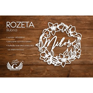 Dekorative Rosette - Liebe - ROZ008