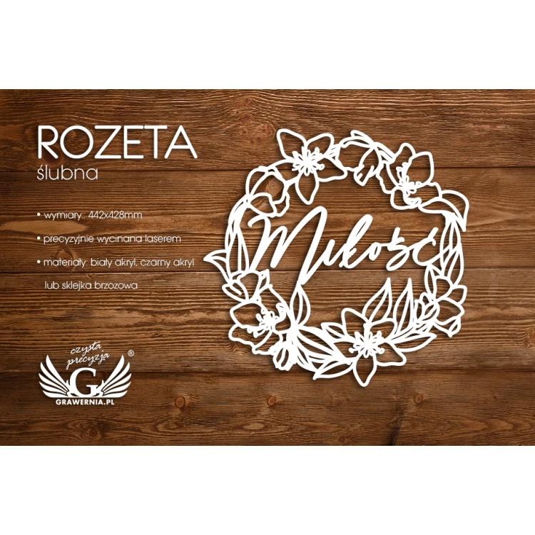 Dekorative Rosette - Liebe - ROZ008