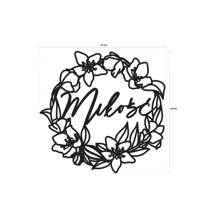 Dekorative Rosette - Liebe - ROZ008