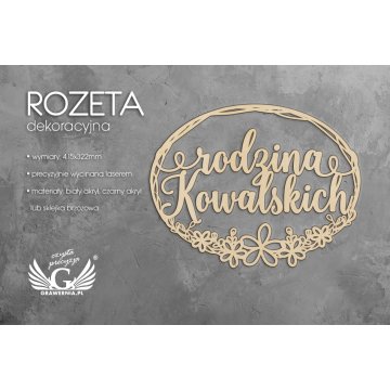 Dekorative Rosette - Familie Kowalski - ROZ012