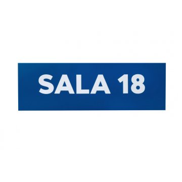 Saal - ADA Schild mit erhabenen Buchstaben und Nummerierung in Braille-Schrift - Größe 310x100mm - TAB279