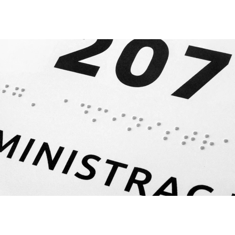 Toilette - Schild mit Brailleschrift - Abm. 140x200mm - Hart-PVC - SIMPLE - TAB334
