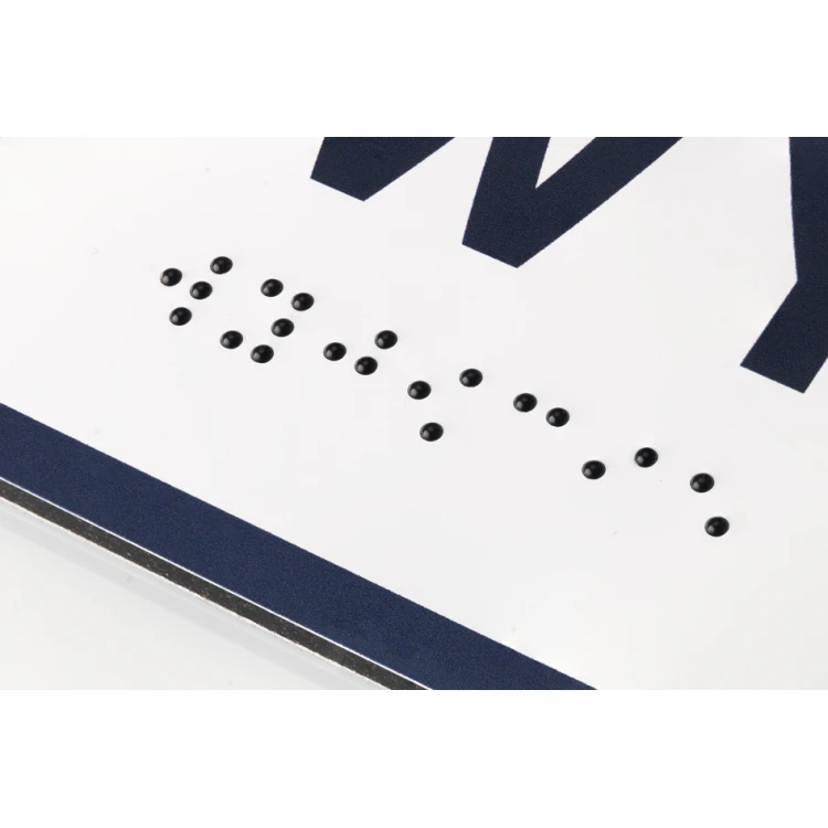 Laboratorium - Schild aus weißem Dibond mit Braille-Schrift - Größe 200x50mm - MONO - TAB295