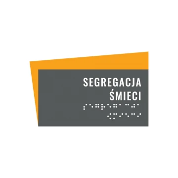 Mülltrennung - Schild mit Braille-Schrift - Abm. 134x84mm - Hart-PVC - HORIZON -TAB306