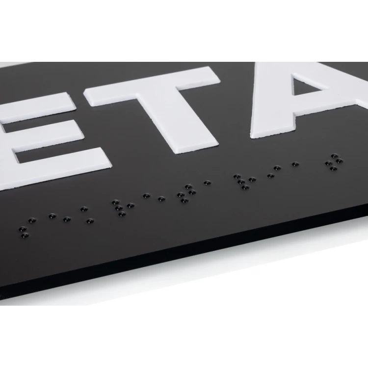 Sekretariat - ADA Schild mit erhabenen Buchstaben in Brailleschrift - Größe 475x100mm - TAB281