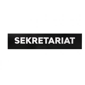Sekretariat - ADA Schild mit erhabenen Buchstaben in Brailleschrift - Größe 475x100mm - TAB281