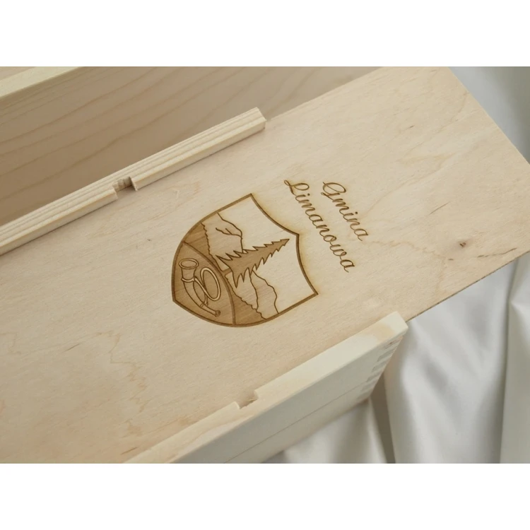 Alkoholkiste mit Logo, Text oder Wappen