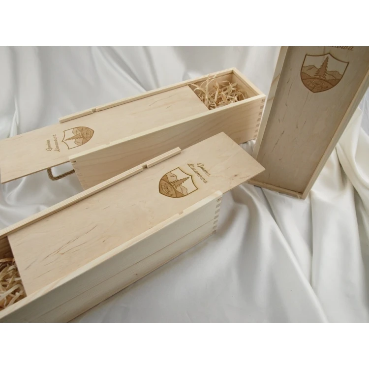 Alkoholkiste mit Logo, Text oder Wappen