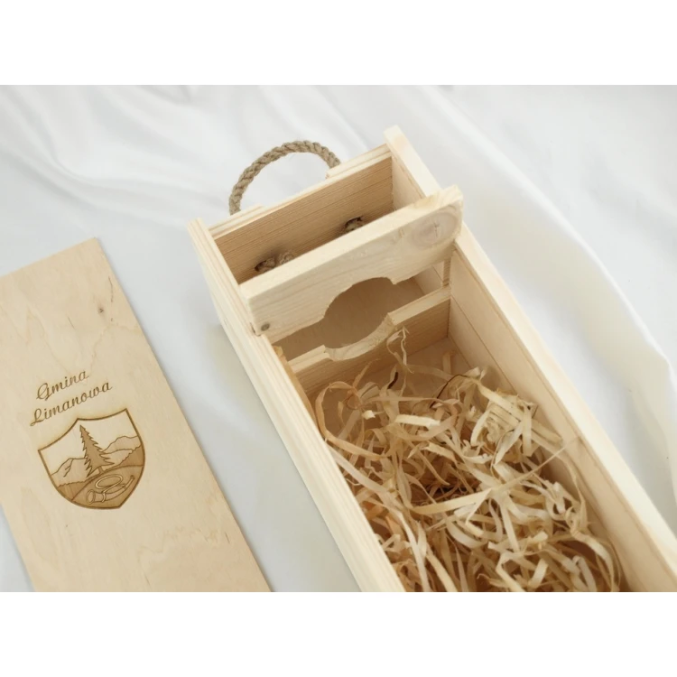 Alkoholkiste mit Logo, Text oder Wappen