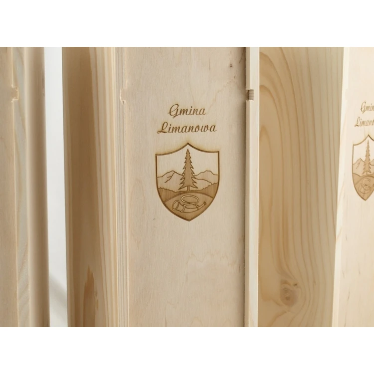Alkoholkiste mit Logo, Text oder Wappen