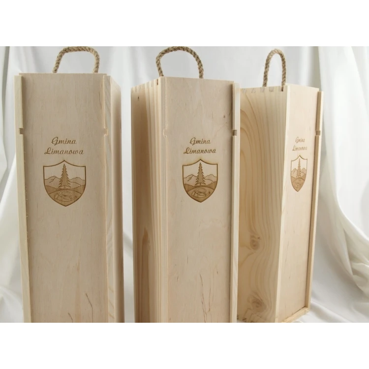 Alkoholkiste mit Logo, Text oder Wappen