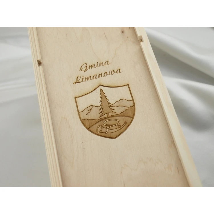 Alkoholkiste mit Logo, Text oder Wappen