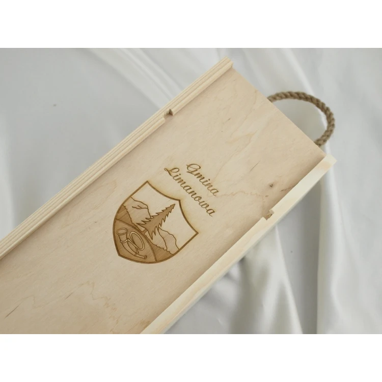 Alkoholkiste mit Logo, Text oder Wappen