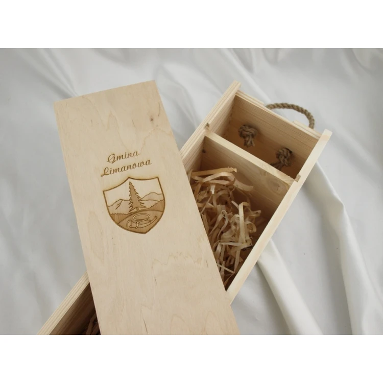 Alkoholkiste mit Logo, Text oder Wappen
