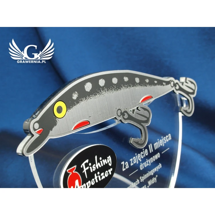 SILBERNER FISCH - Trophäe für Angelwettbewerbe - Modell DTA22
