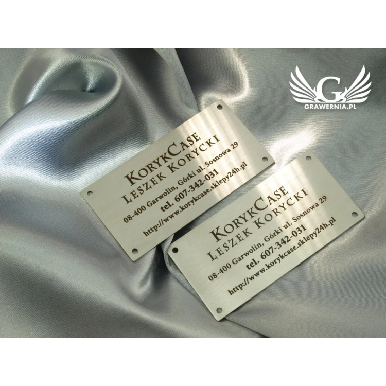 Stahl-Etikett für Produkte - Größe 80x40x1mm