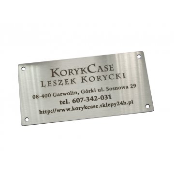 Stahl-Etikett für Produkte - Größe 80x40x1mm