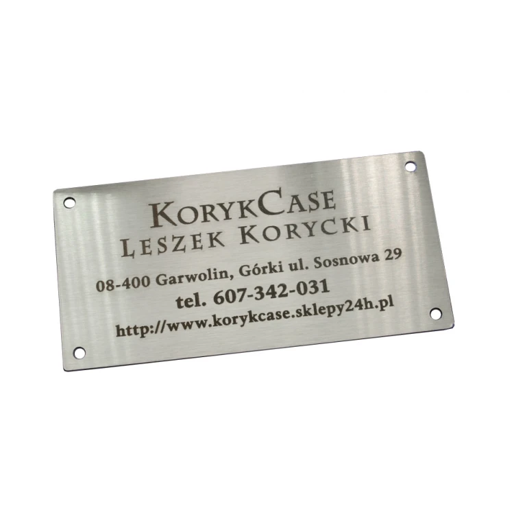 Stahl-Etikett für Produkte - Größe 80x40x1mm