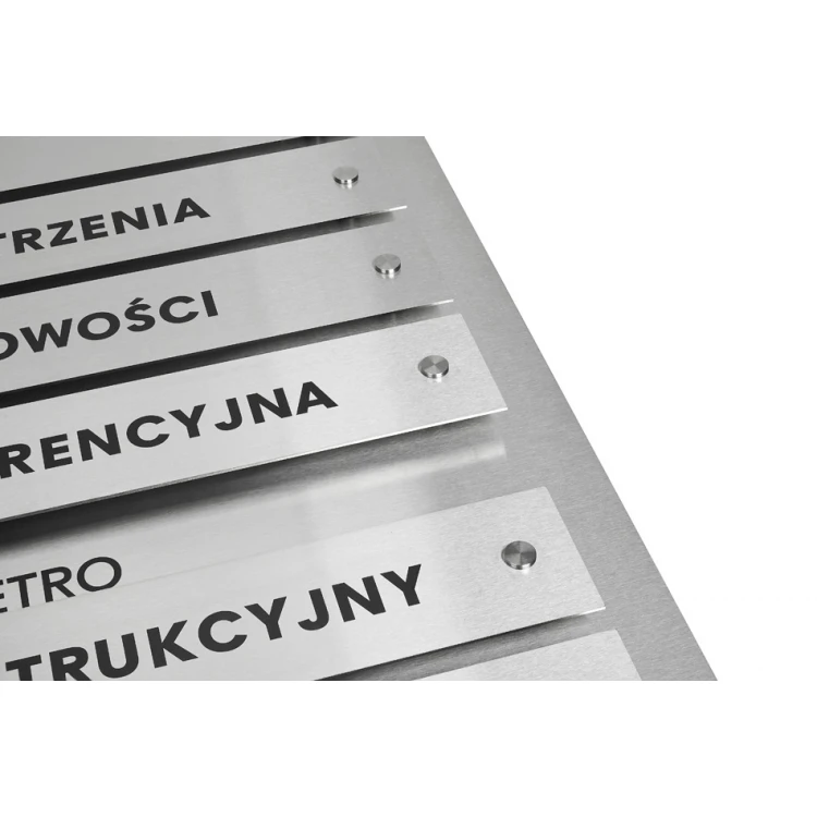 Stahl-Informationstafel auf Abstand - Digitaler UV-Druck - Maße: 600x900mm - TAB252