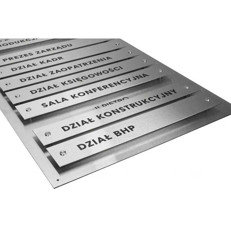 Stahl-Informationstafel auf Abstand - Digitaler UV-Druck - Maße: 600x900mm - TAB252