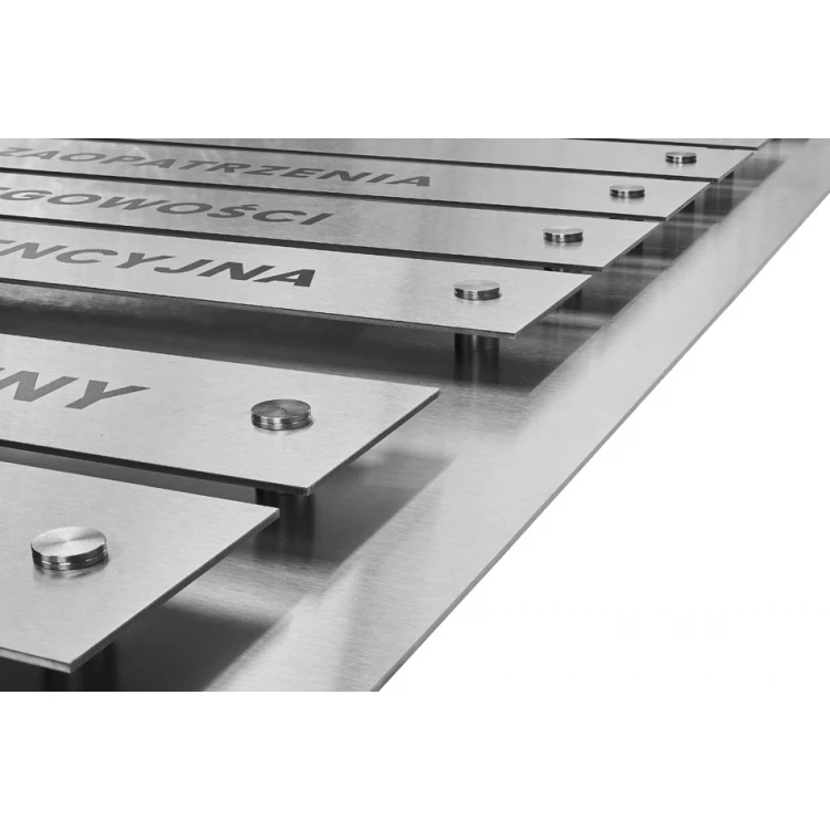 Stahl-Informationstafel auf Abstand - Digitaler UV-Druck - Maße: 600x900mm - TAB252