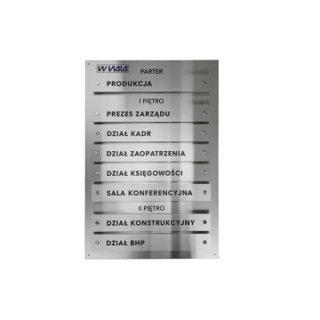 Stahl-Informationstafel auf Abstand - Digitaler UV-Druck - Maße: 600x900mm - TAB252