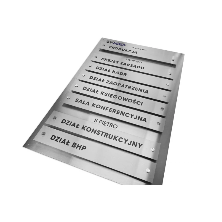Stahl-Informationstafel auf Abstand - Digitaler UV-Druck - Maße: 600x900mm - TAB252