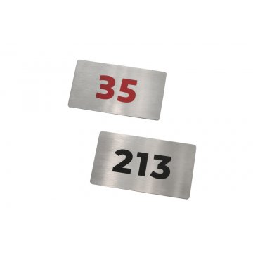 Stahl Türnummer mit UV-Druck - 90x50mm - ND019