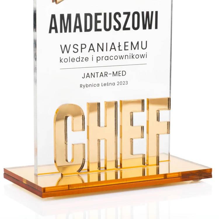 Akrylstatuette für den Koch Chef - Höhe 200mm - DTA096