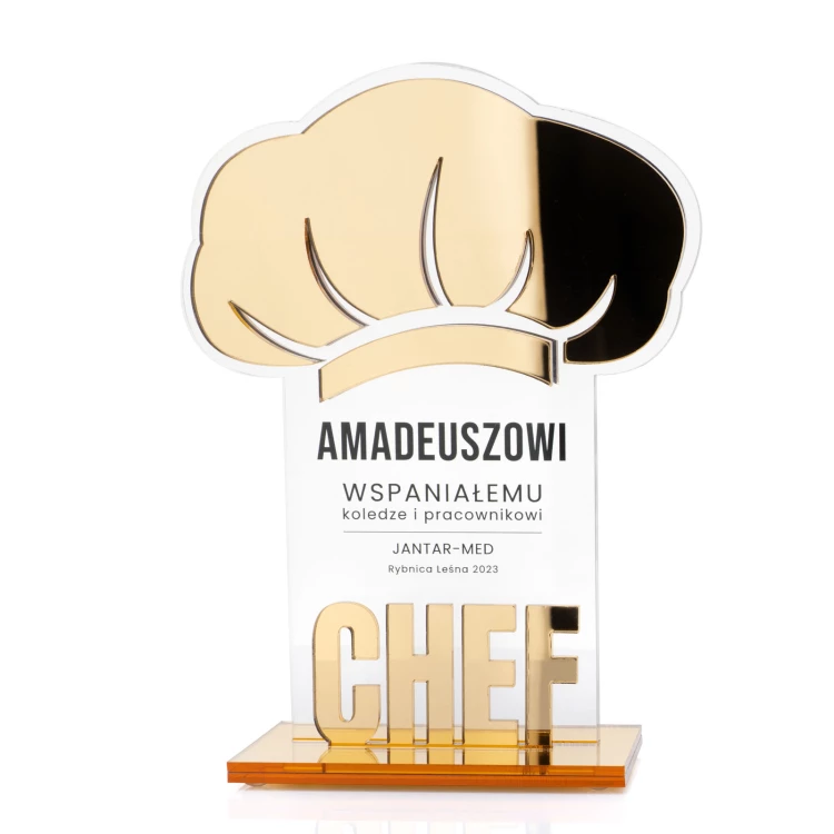 Akrylstatuette für den Koch Chef - Höhe 200mm - DTA096