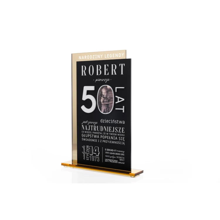 Akrylstatuette Galea - Geschenk zum 50. Geburtstag - Höhe 265mm - DTA081
