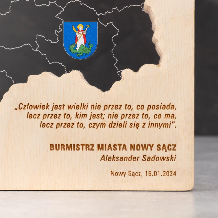 Holzstatuette - Dank für seine Hilfe und Unterstützung - Höhe 22cm - DTA114