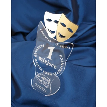 THEATERMASKE STATUETTE - Überblick über Theaterformen - Modell DTA6 - Höhe 25 cm