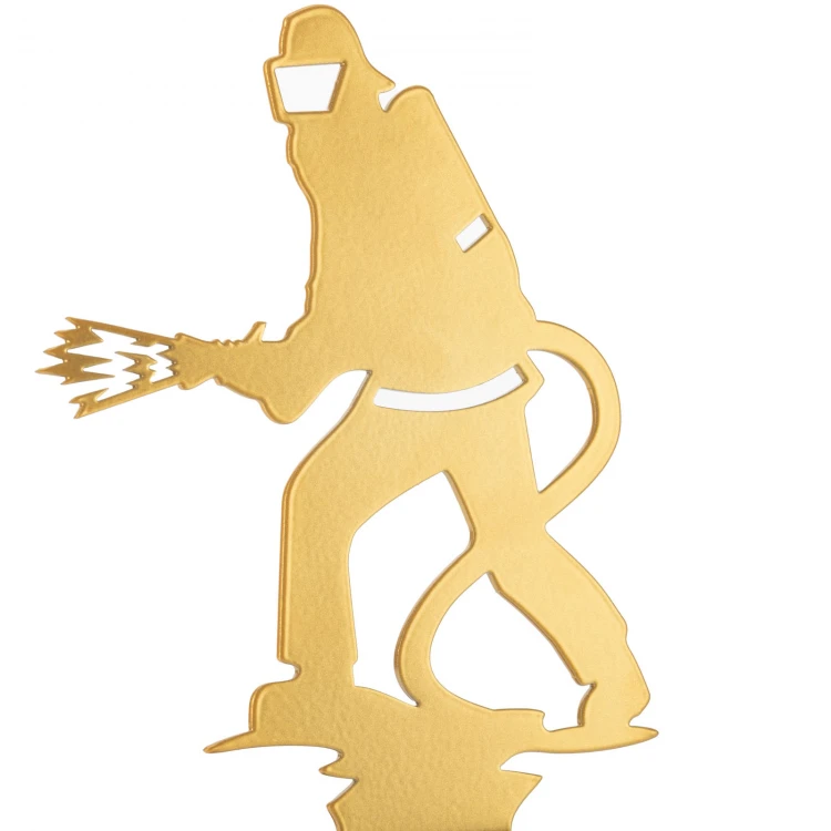 Metallstatuette für Feuerwehrmann - Höhe 210mm - SML011