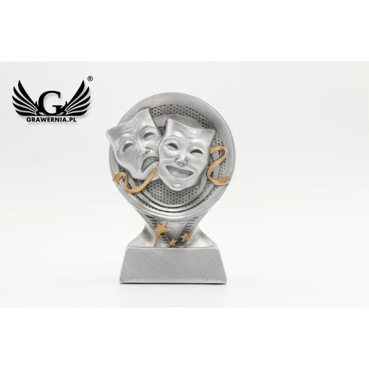 Statue Theater Silver - attraktive gegossene Figur - Höhe 14cm - FOL042
