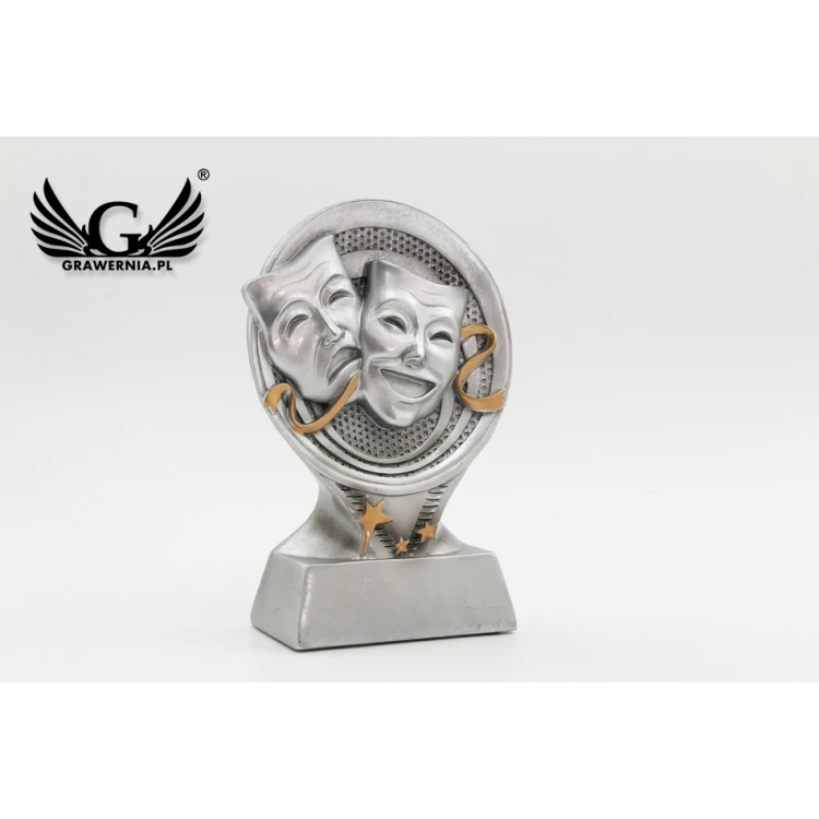 Statue Theater Silver - attraktive gegossene Figur - Höhe 14cm - FOL042