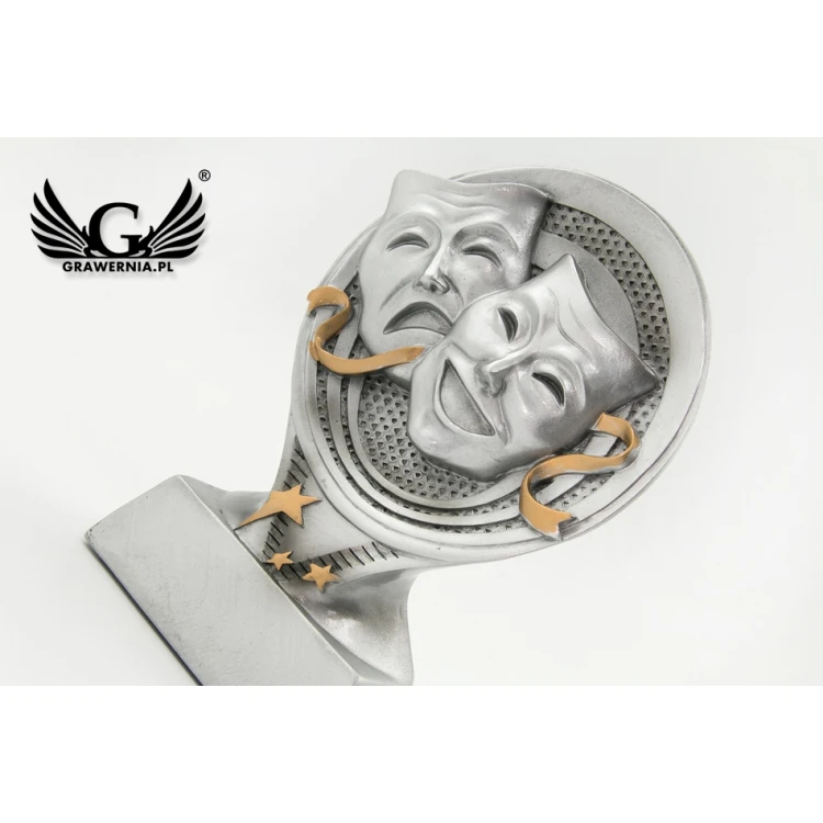 Statue Theater Silver - attraktive gegossene Figur - Höhe 14cm - FOL042