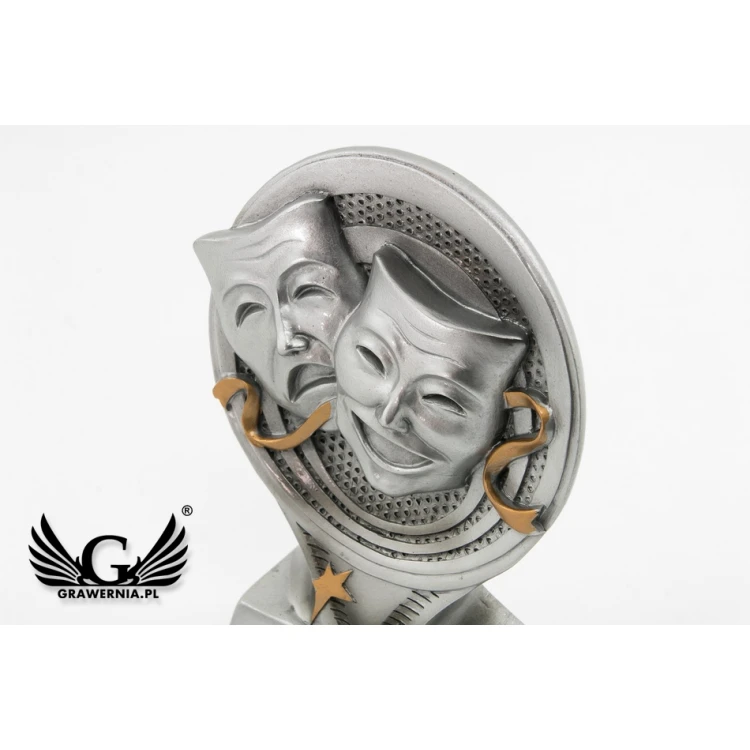 Statue Theater Silver - attraktive gegossene Figur - Höhe 14cm - FOL042