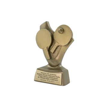 Tischtennis Statuette 2 - attraktive gegossene Figur - Höhe: 10cm - FOL033