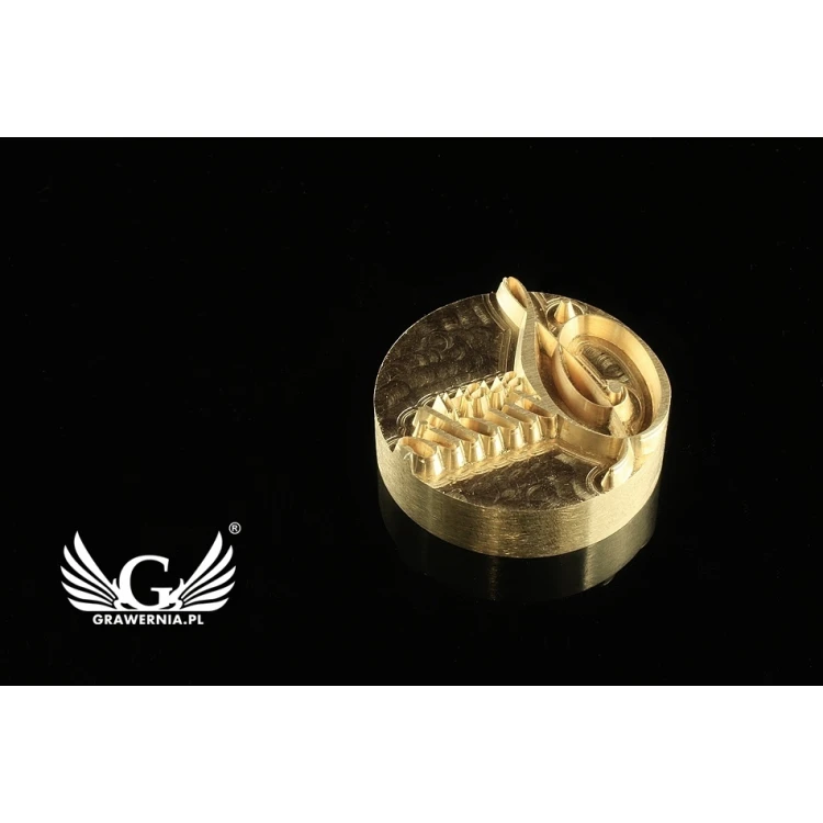 Stampf für das Abdrucken des Logos in Wasabi-Paste - Durchmesser des Stempels 30mm - CNC